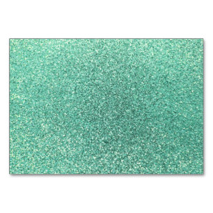 Seafoam green glitter table number