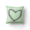 Seafoam Green Heart cushion