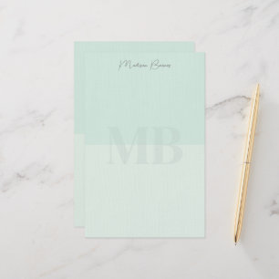 Seafoam Green Personalised Stationery Paper