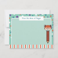 Seafoam Green Red Panda From The Desk of Your Name