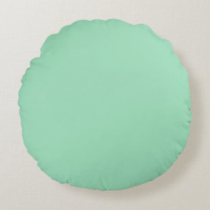 Seafoam Green Solid Color Round Cushion