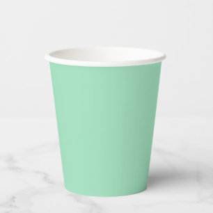 Seafoam Green Solid Colour Paper Cups