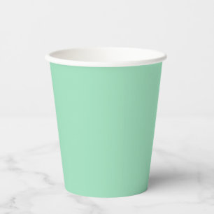 Seafoam Green Solid Colour Paper Cups