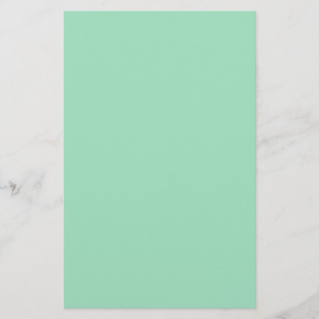 Seafoam Green Solid Colour Stationery (Front)
