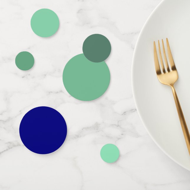 Seafoam Green to Navy Blue Gradient Table Confetti (Group)