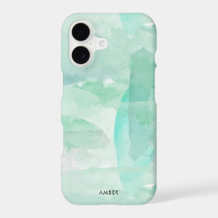 Seafoam Green Watercolor - Add Your Name