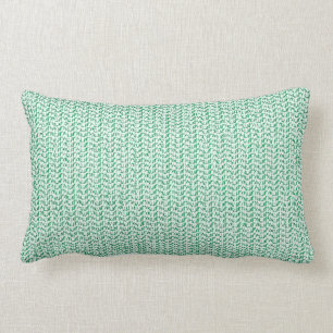 Seafoam Green Weave Mesh Look Lumbar Cushion