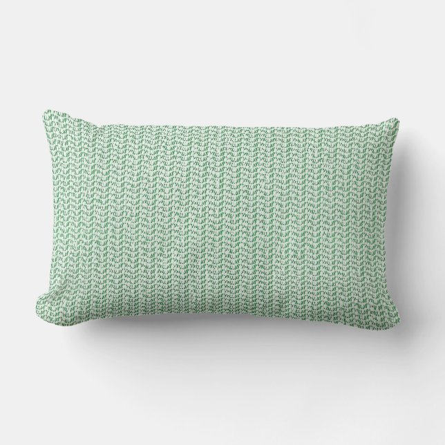 Seafoam Green Weave Mesh Look Lumbar Cushion (Front)
