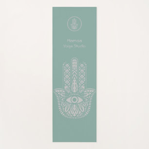Seafoam Green Yoga Studio Hamsa Customisable Yoga Mat