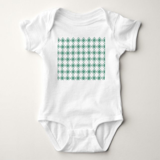 Seafoam Harlequin  Baby Bodysuit (Front)