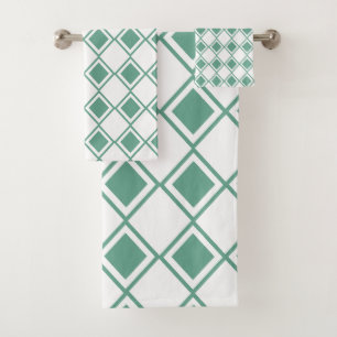 Seafoam Harlequin Bath Towel Set