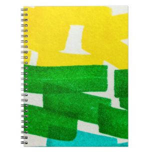 Seafoam Lilac Boho Hand Drawn Stroke. Fuchsia Hot  Notebook