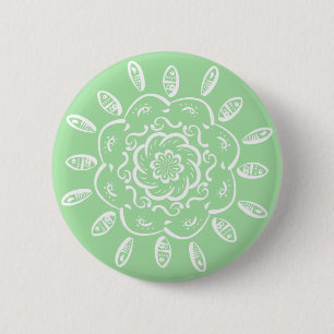 Seafoam Mandala 6 Cm Round Badge