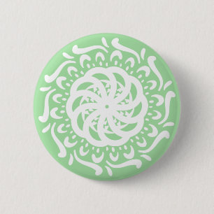 Seafoam Mandala 6 Cm Round Badge