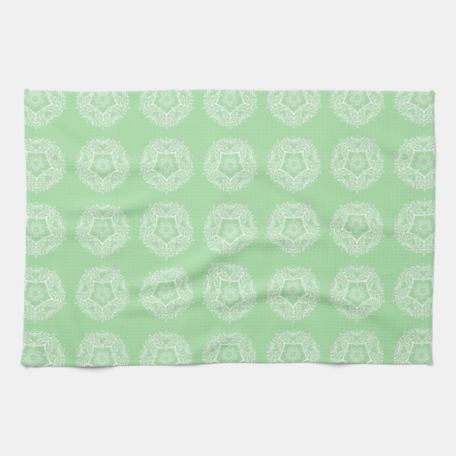 Seafoam Mandala Tea Towel (Horizontal)