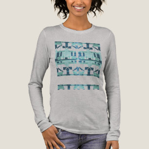 Seafoam Mint Blue Mosaic Mediterranean-inspired Tri-Blend Shirt
