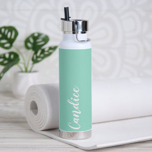 Seafoam Personalised Wedding Bridesmaid Water Bottle