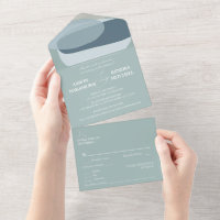 Seafoam Sage Green Minimalist Wedding