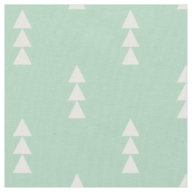 Seafoam Stacked Triangles Fabric (Close Up)