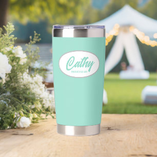 Seafoam Stylised Wedding Bridesmaid Insulated Tumbler