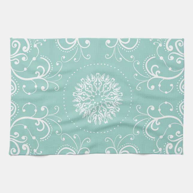 Seafoam Swirl Tea Towel (Horizontal)