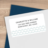 Seafoam Waves Return Address