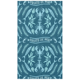 Seafood Art Decor Prints Tablecloth