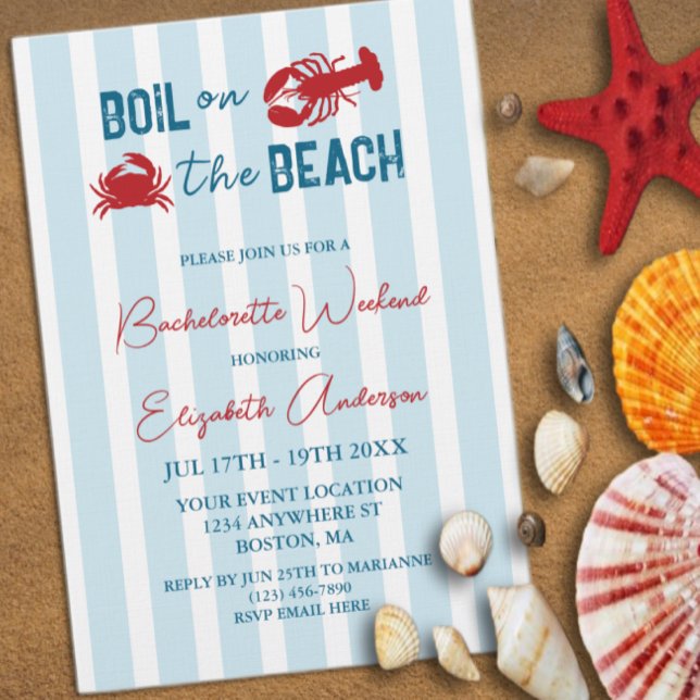 Seafood Boil Bachelorette Party Invitation (Creator Uploaded)