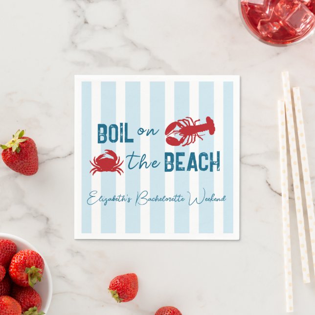 Seafood Boil Bachelorette Party Napkin (Insitu)