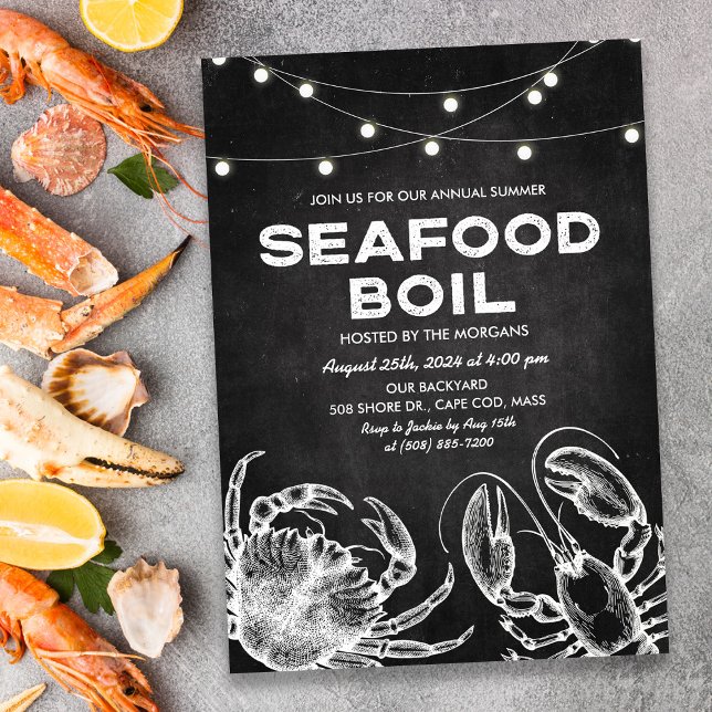 Seafood Boil Chalk Invitation (Creator Uploaded)