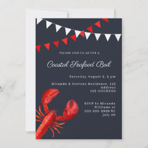 Seafood Boil Coastal Party Invitation