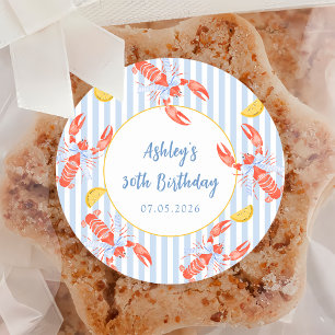 Seafood Boil Lobster Bake Birthday Sticker
