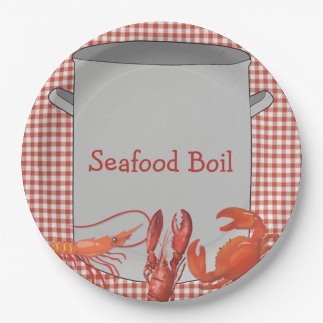 Seafood Boil  Paper Plate (Front)
