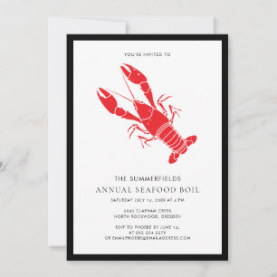 Seafood Boil Summer Family Crawfish Party Invitation