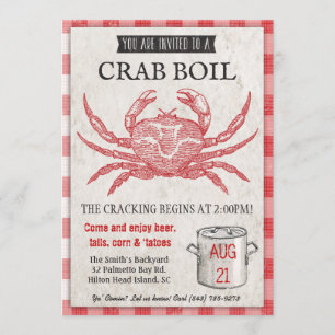 Seafood Crab Boil Invitation