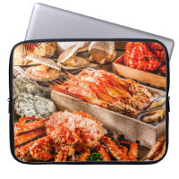 Seafood cuisine plate as an ocean gourmet dinner b