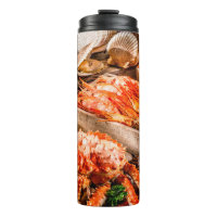 Seafood cuisine plate as an ocean gourmet dinner b