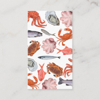 seafood, fish BBQ and fish market Restaurant Business Card