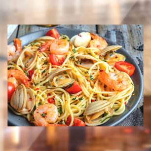 Seafood Pasta Shrimp Muscles Spices Picture