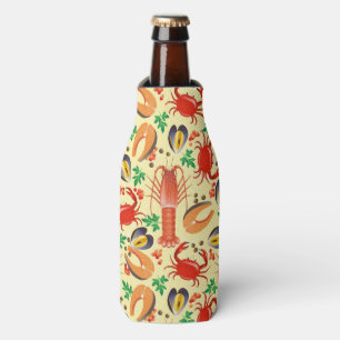 Seafood Pattern Bottle Cooler