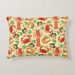 Seafood Pattern Decorative Cushion