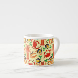 Seafood Pattern Espresso Cup