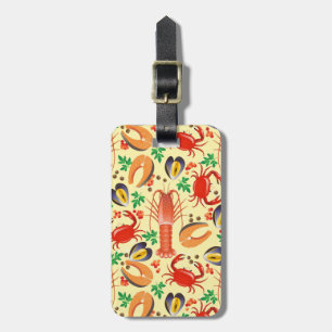 Seafood Pattern Luggage Tag