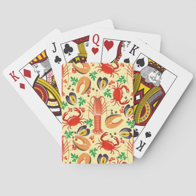 Seafood Pattern Playing Cards (Back)