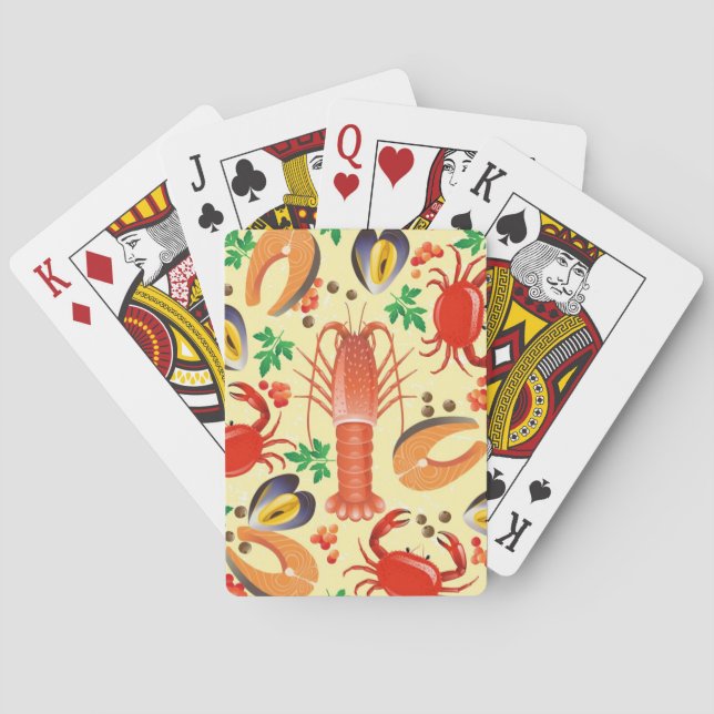 Seafood Pattern Playing Cards (Back)