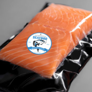 Seafood Products Label Sticker
