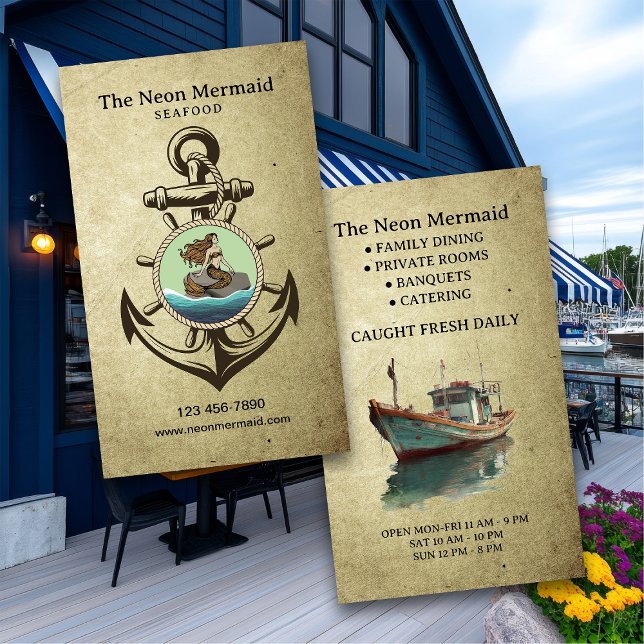 Seafood Restaurant Business Card (Creator Uploaded)