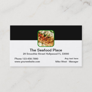 Seafood Restaurant Modern Design Business Card