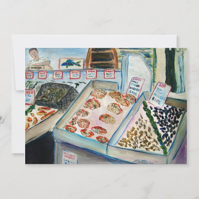 Seafood Sale Invitations (Pike Place Seattle) (Front)