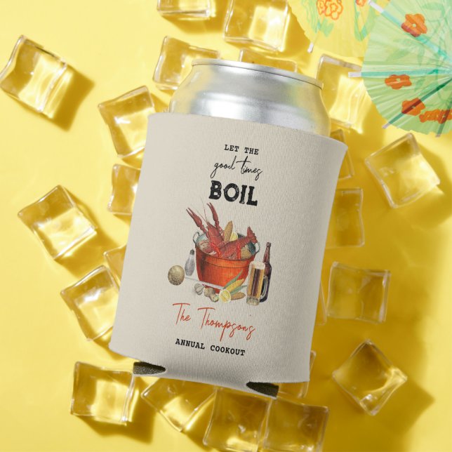 Seafood Summer Annual Crawfish Boil Party Can Cooler (In Situ Summer)